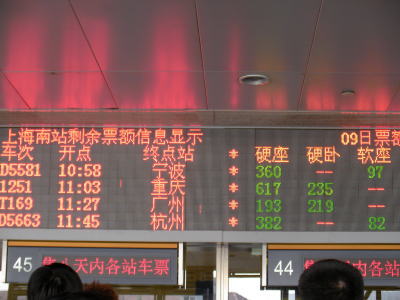 上海南駅　切符売り場